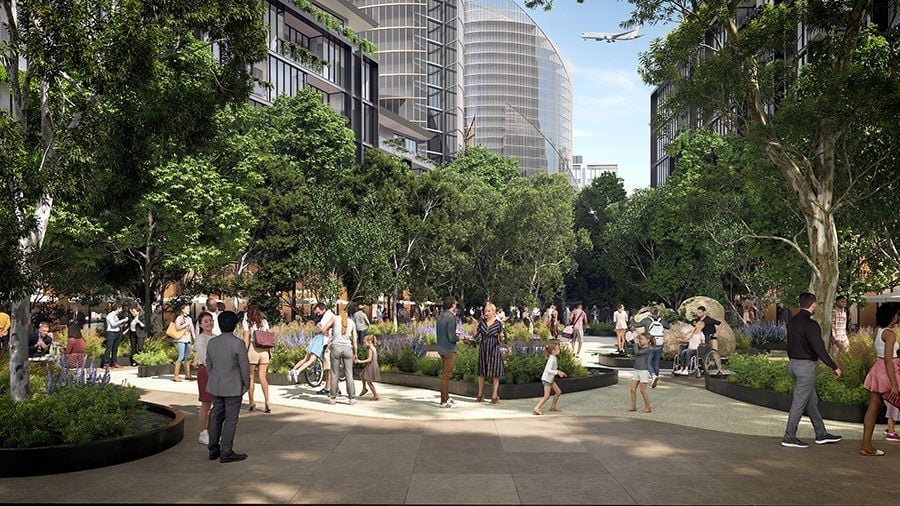 Future city parkland render representing the Bradfield growth corridor