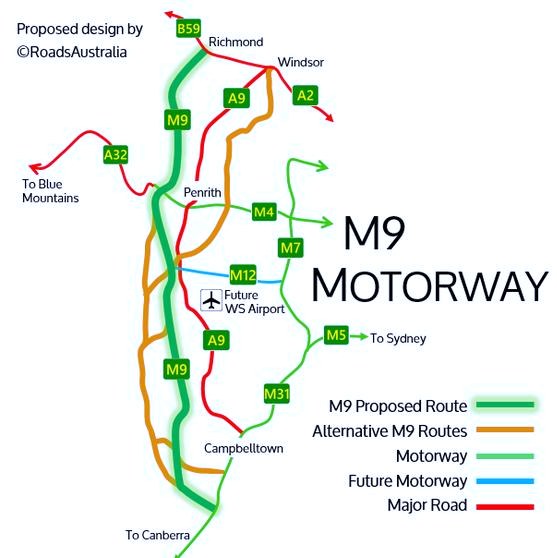M9, M12, M7 and M5 motorway connectivity context